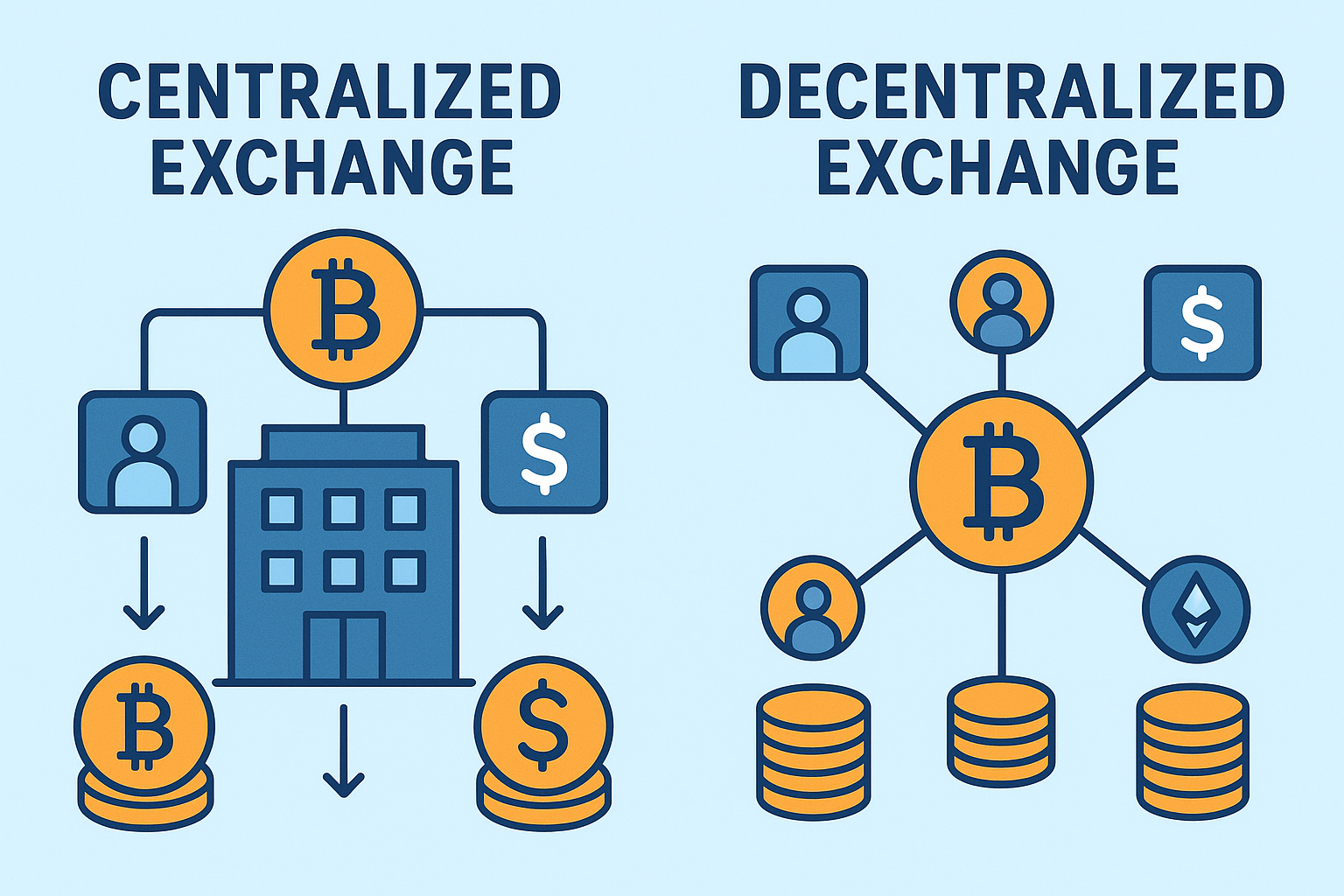 Детальніше про статтю Чим відрізняється централізована біржа від децентралізованої?